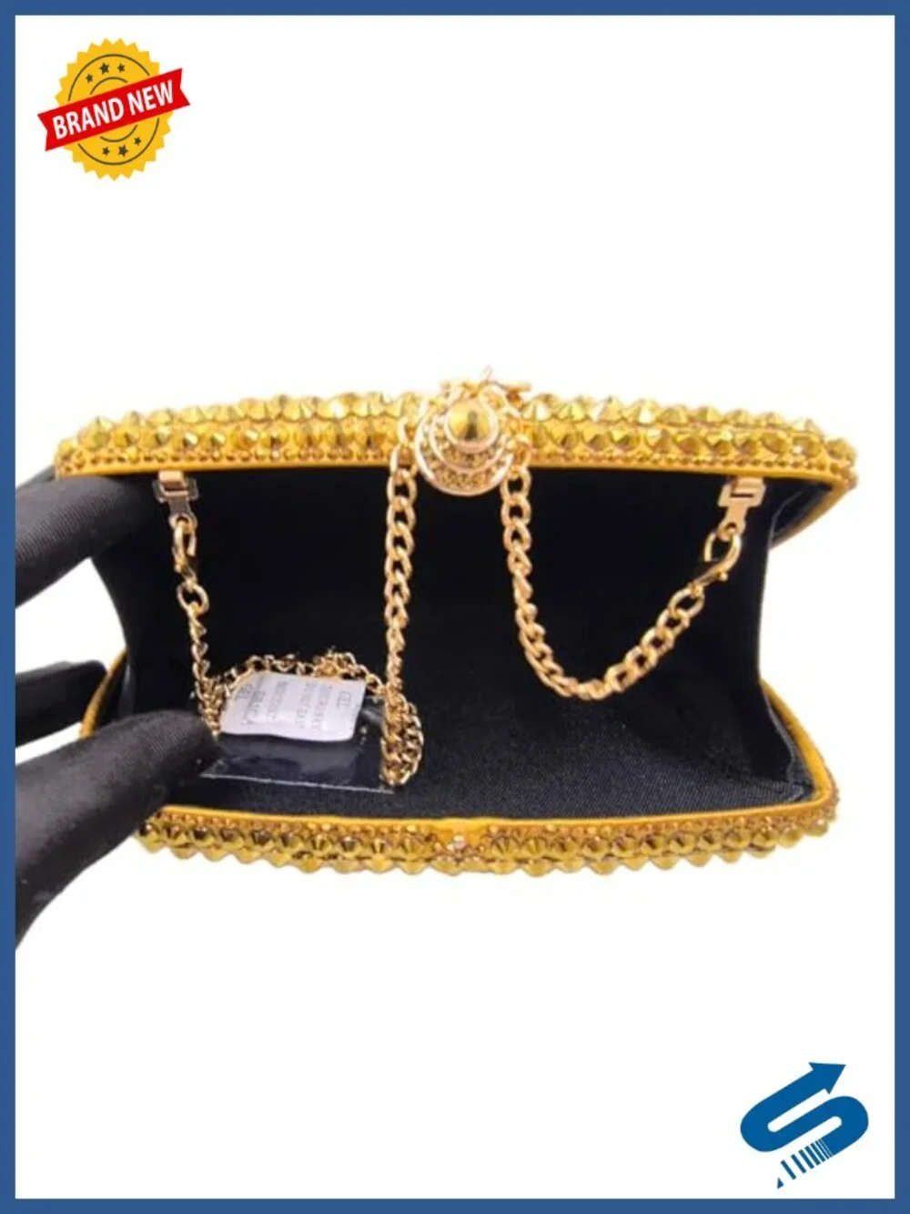 Rhinestone Crystal Clutch Evening Bag Formal Wedding Party Handbag